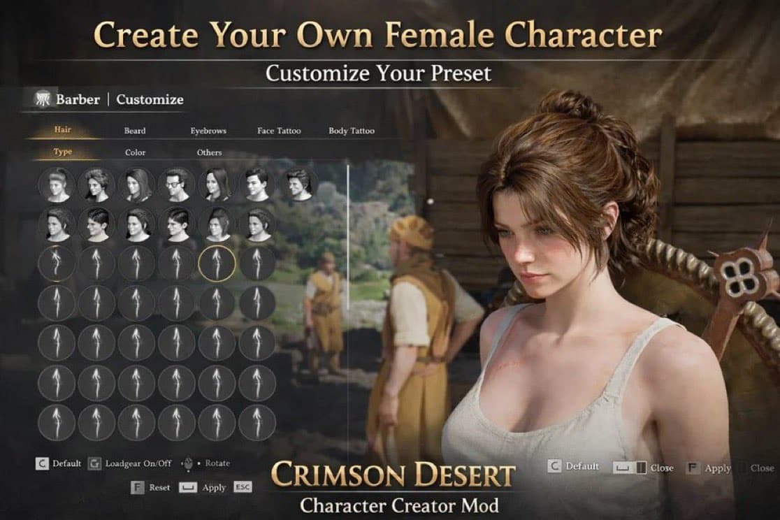 Un modder crea el editor de personajes que Crimson Desert no incluyó: 98 caras, 159 peinados y compatibilidad con toda la historia