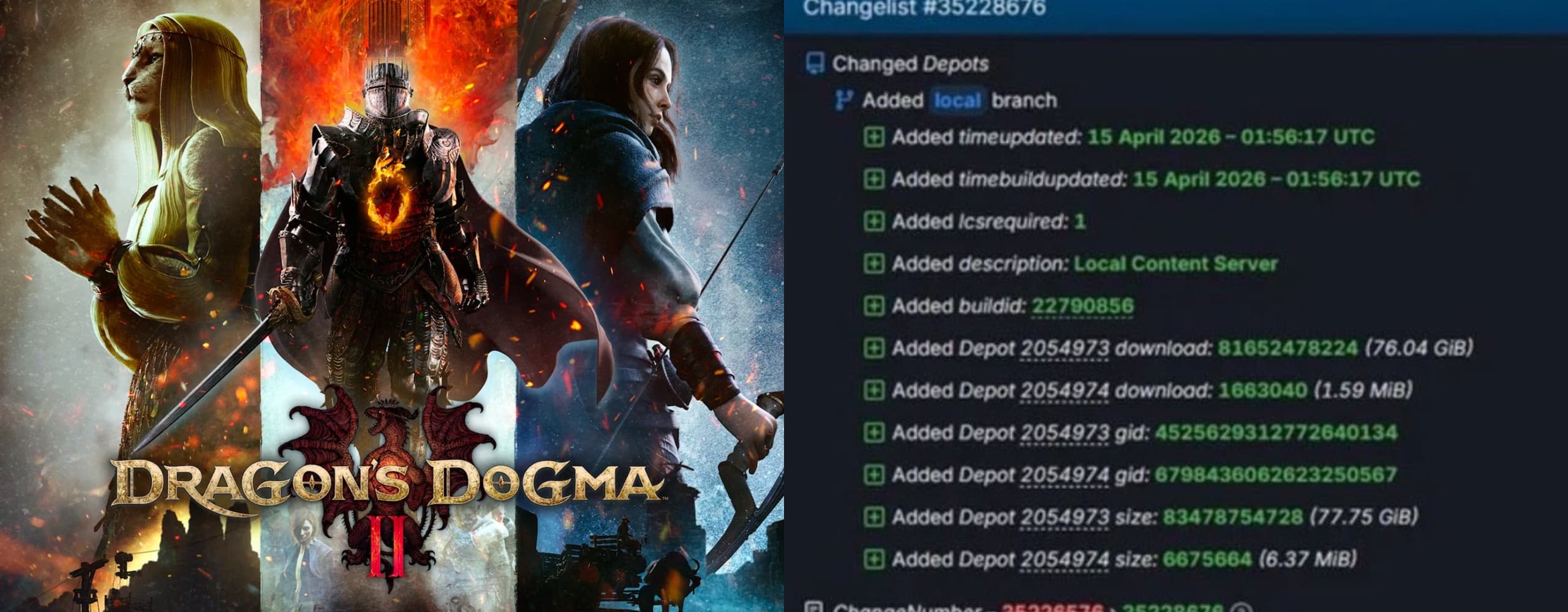 Dragon's Dogma 2 recibe una misteriosa actualización de 77 GB en SteamDB y dispara los rumores de DLC